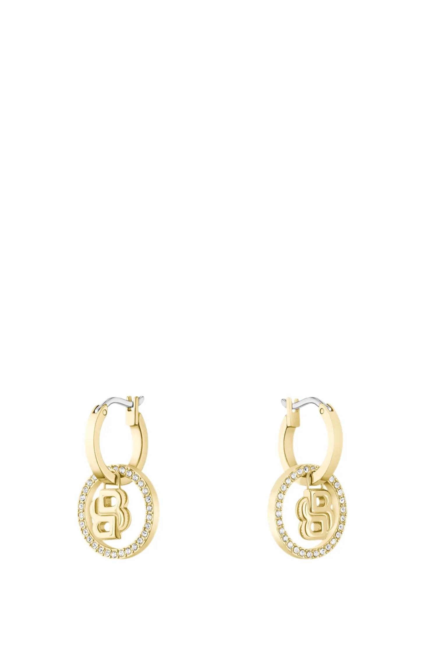 Gold-tone earrings with Double B monogram charm