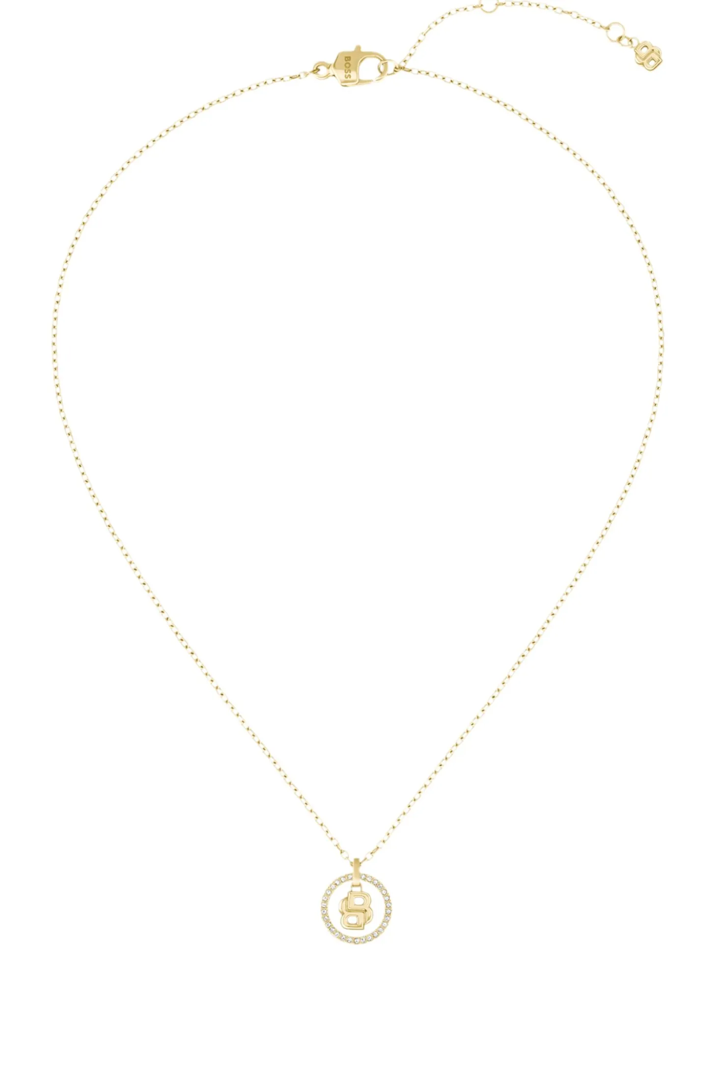 Gold-tone necklace with Double B monogram pendant