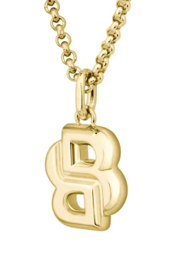 Gold-tone necklace with Double B monogram pendant