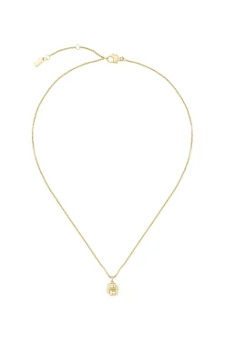 Gold-tone necklace with Double B monogram pendant
