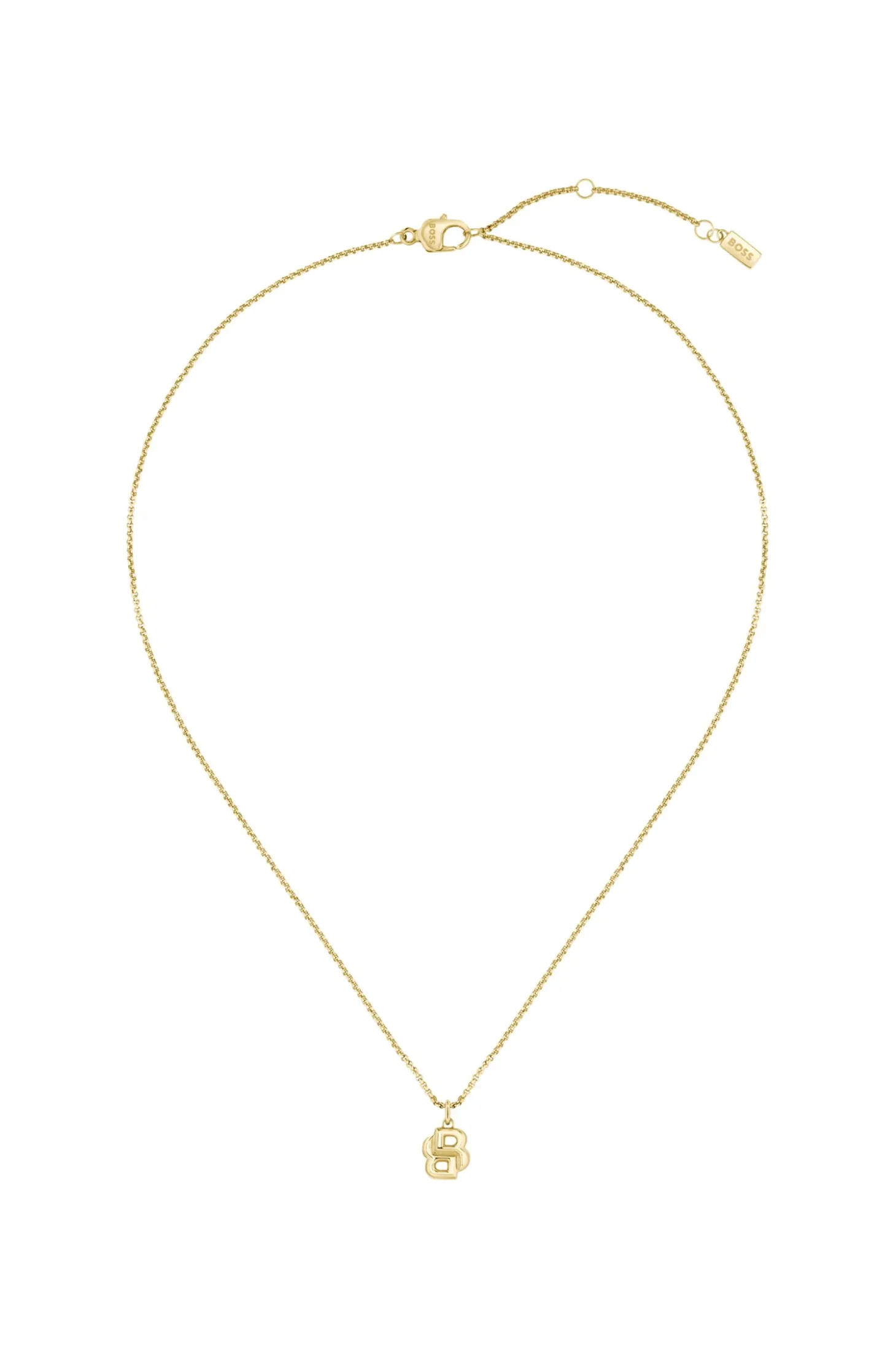 Gold-tone necklace with Double B monogram pendant