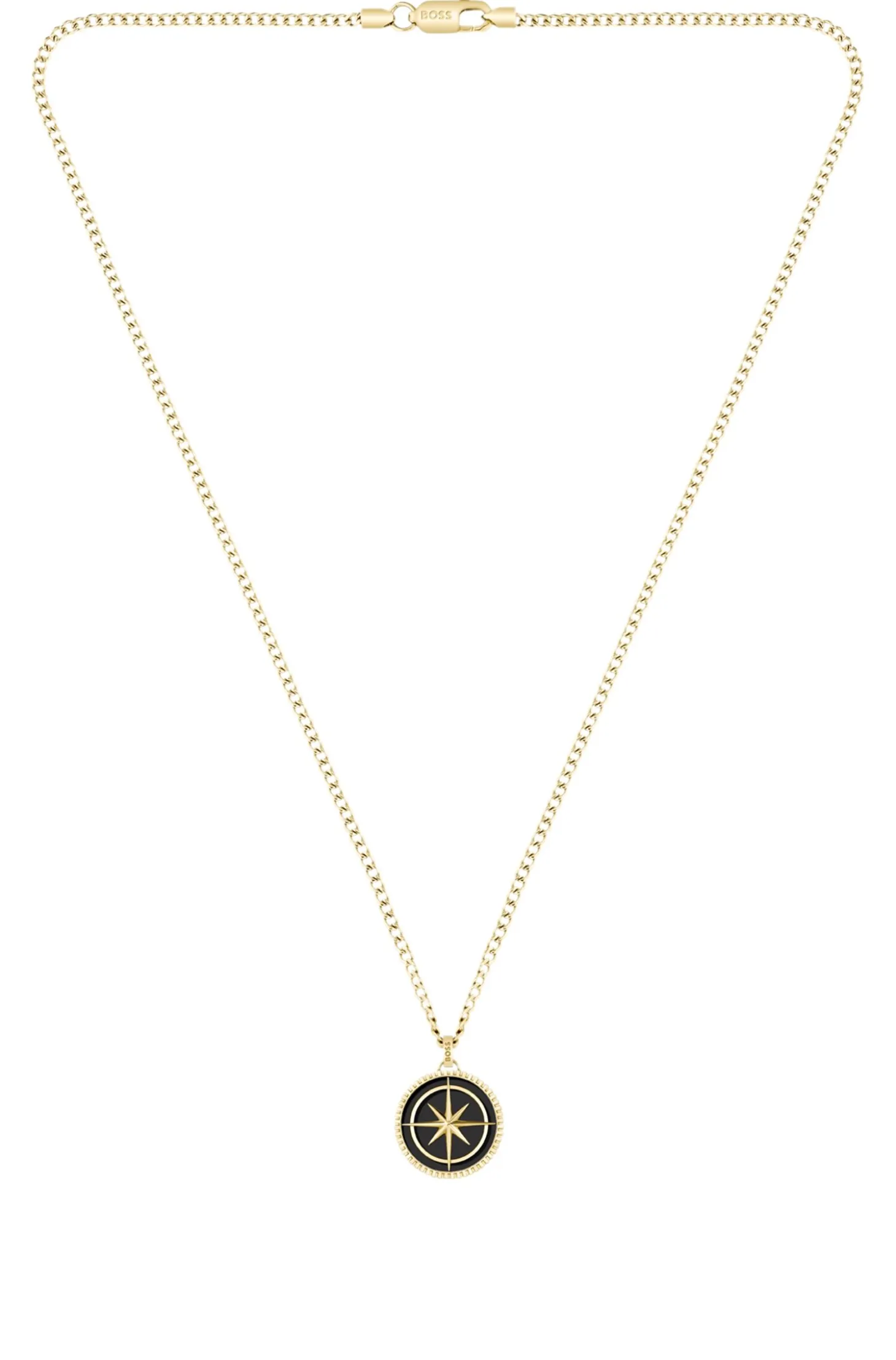 Gold-tone necklace with medallion pendant