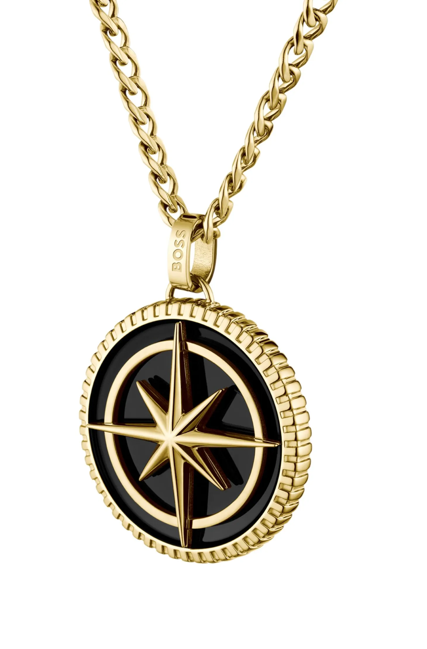 Gold-tone necklace with medallion pendant