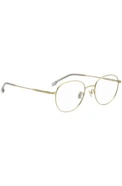Gold-tone optical frames with tubular temples
