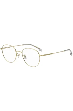 Gold-tone optical frames with tubular temples