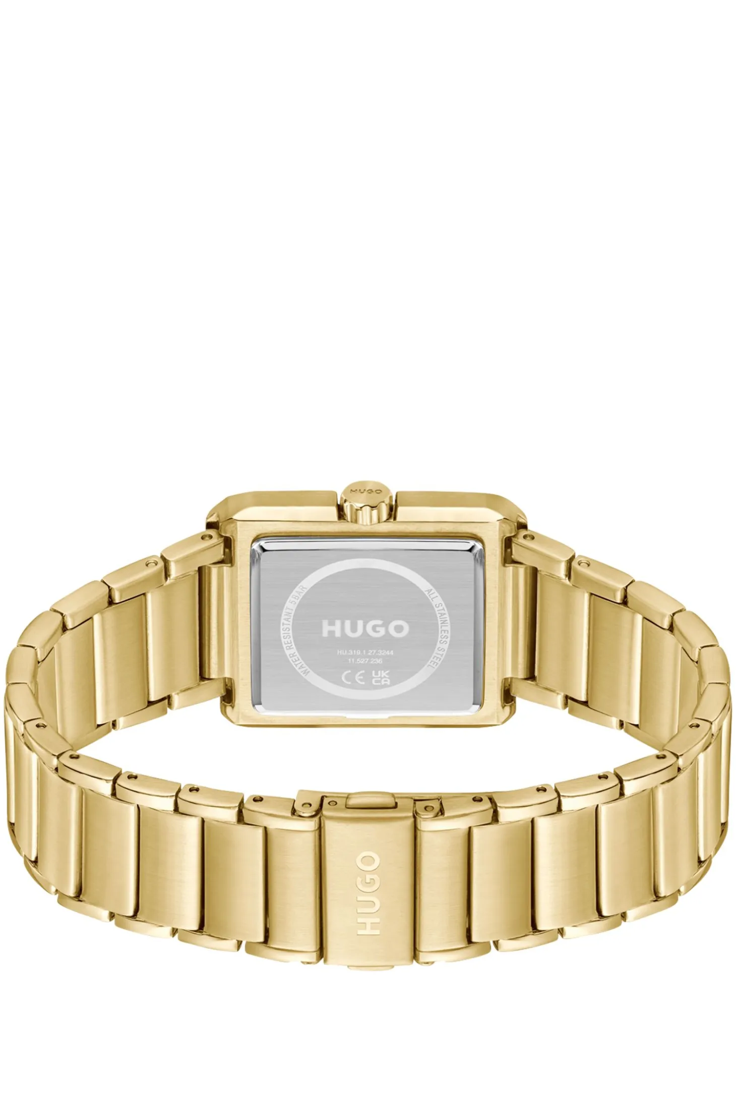 Gold-tone watch with link bracelet