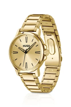 Gold-tone watch with tonal dial and bracelet