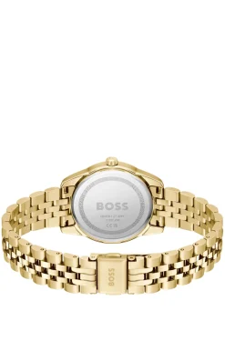 Graceful Precious crystal-embellished watch in gold-tone steel