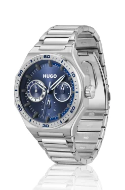 #GRAIL SPORT Silver-tone watch with blue dial