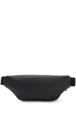 Grained belt bag with logo patch