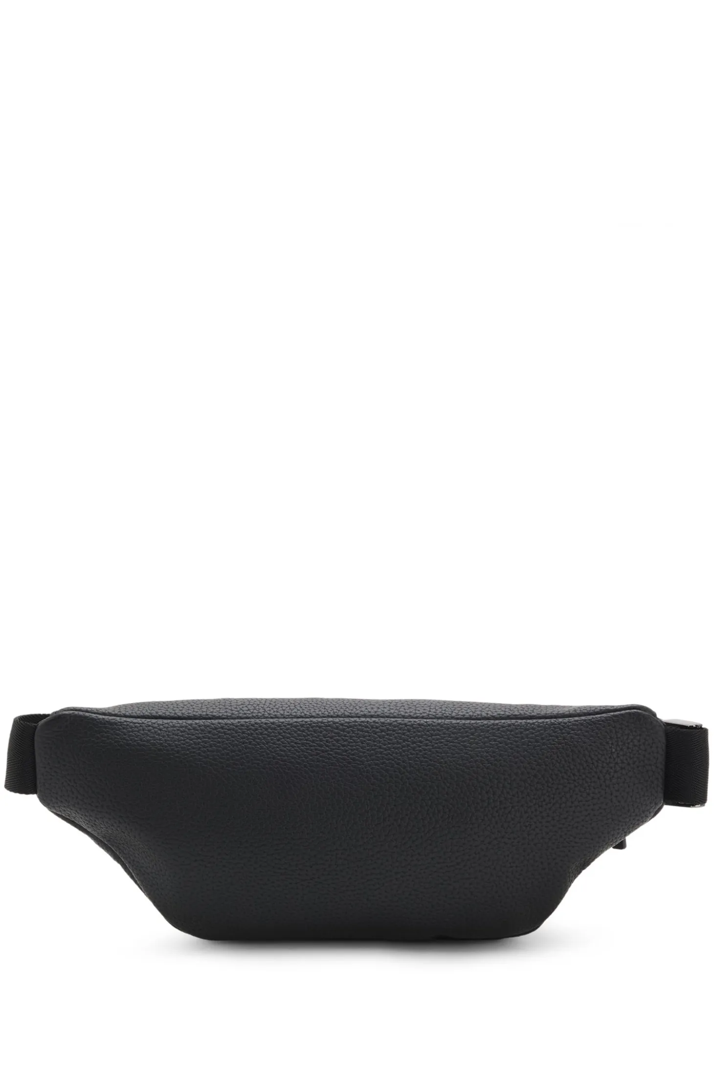 Grained belt bag with logo patch