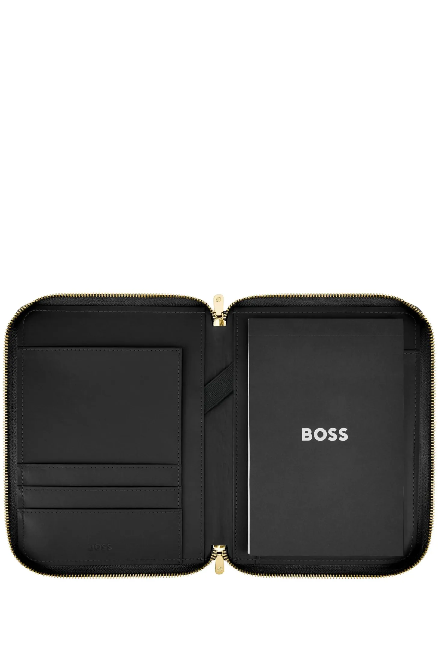 Grained black A5 conference folder with Double B monogram