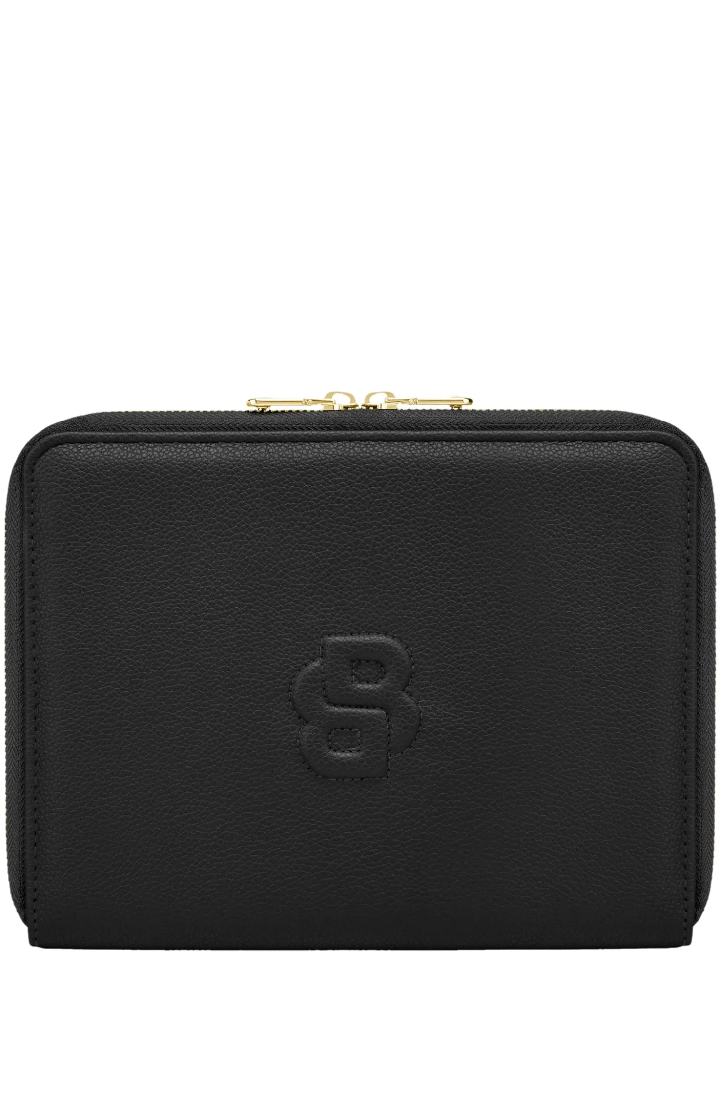 Grained black A5 conference folder with Double B monogram