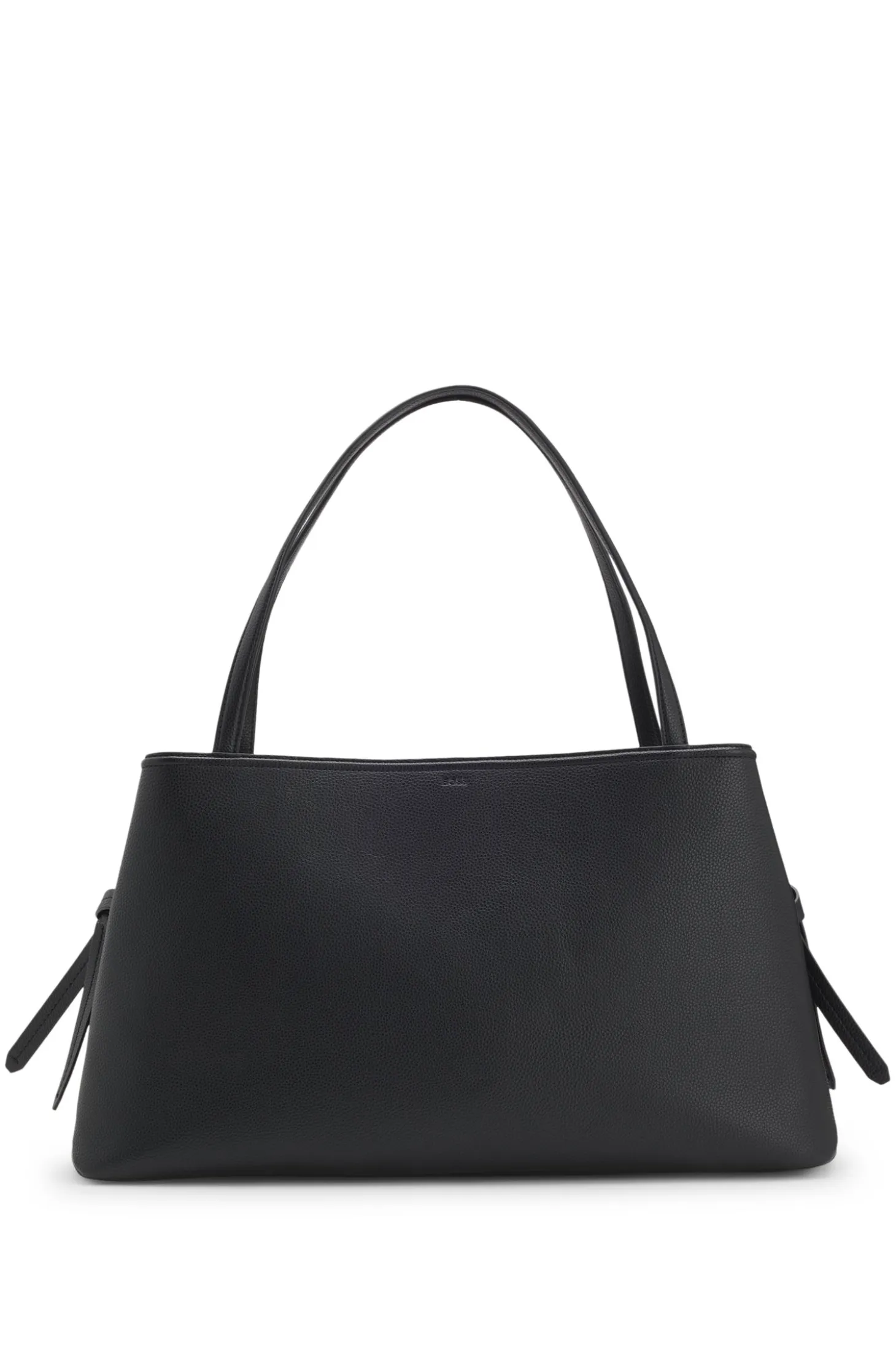 Grained faux-leather tote bag with Double B monogram