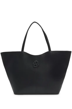 Grained tote bag with Double B monogram