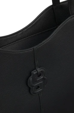 Grained tote bag with Double B monogram