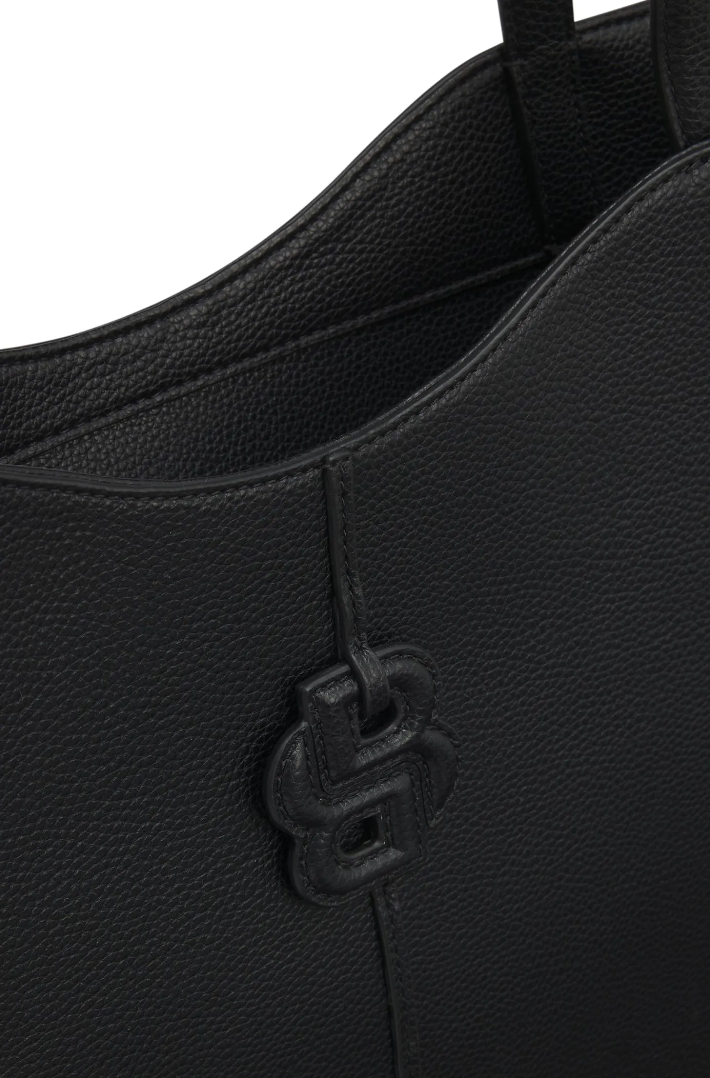 Grained tote bag with Double B monogram