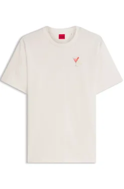 Graphic-print T-shirt in cotton jersey
