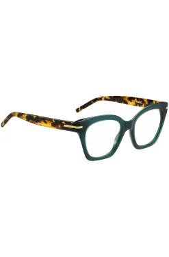Green-acetate optical frames with Havana temples