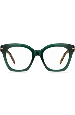 Green-acetate optical frames with Havana temples