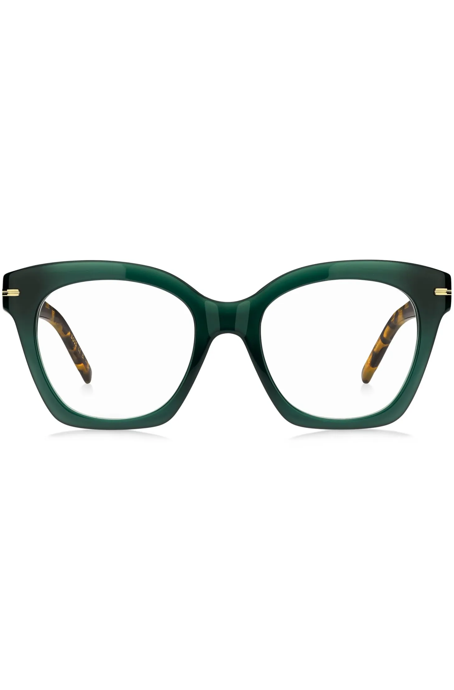 Green-acetate optical frames with Havana temples