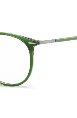 Green-acetate optical frames with stainless-steel temples