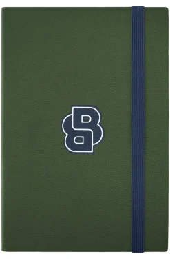 Green A5 notebook with Double B monogram
