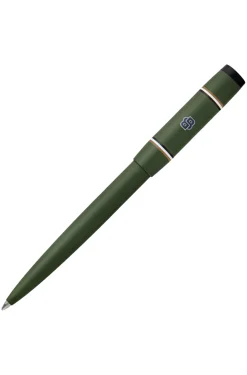 Green ballpoint pen with Double B monogram