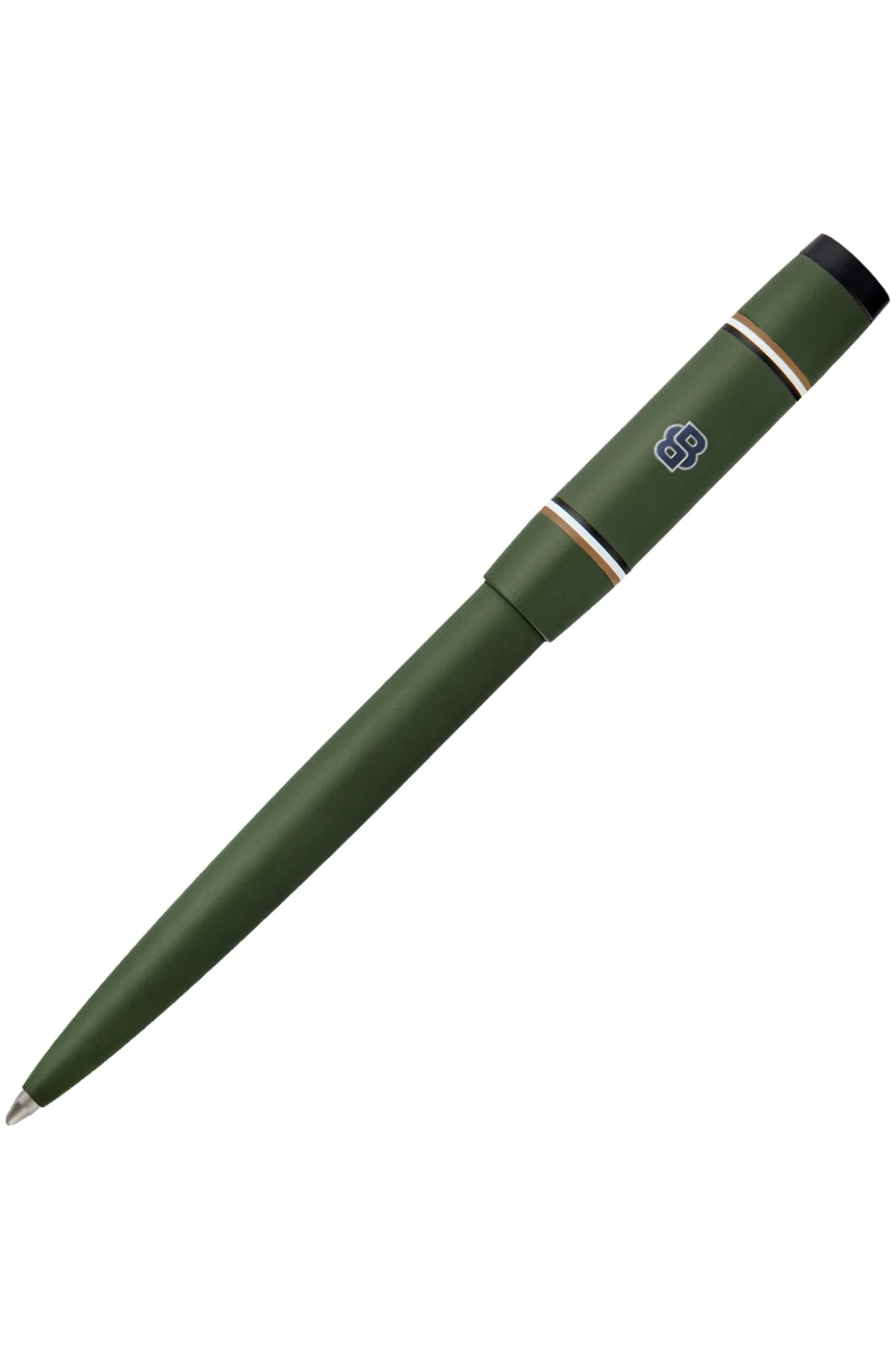 Green ballpoint pen with Double B monogram