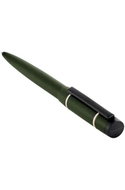 Green ballpoint pen with Double B monogram