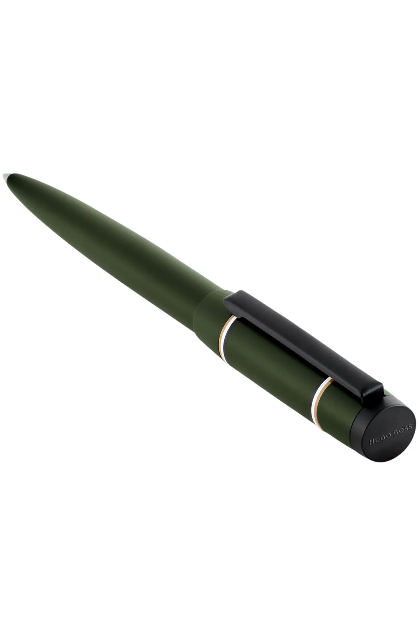 Green ballpoint pen with Double B monogram