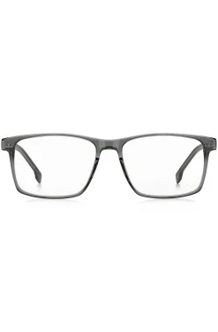 Grey-acetate optical frames with temple stripe