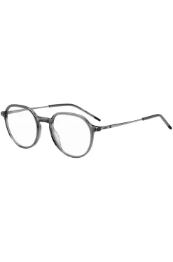 Grey-acetate optical frames with metal temples