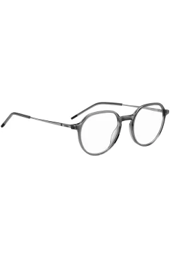 Grey-acetate optical frames with metal temples