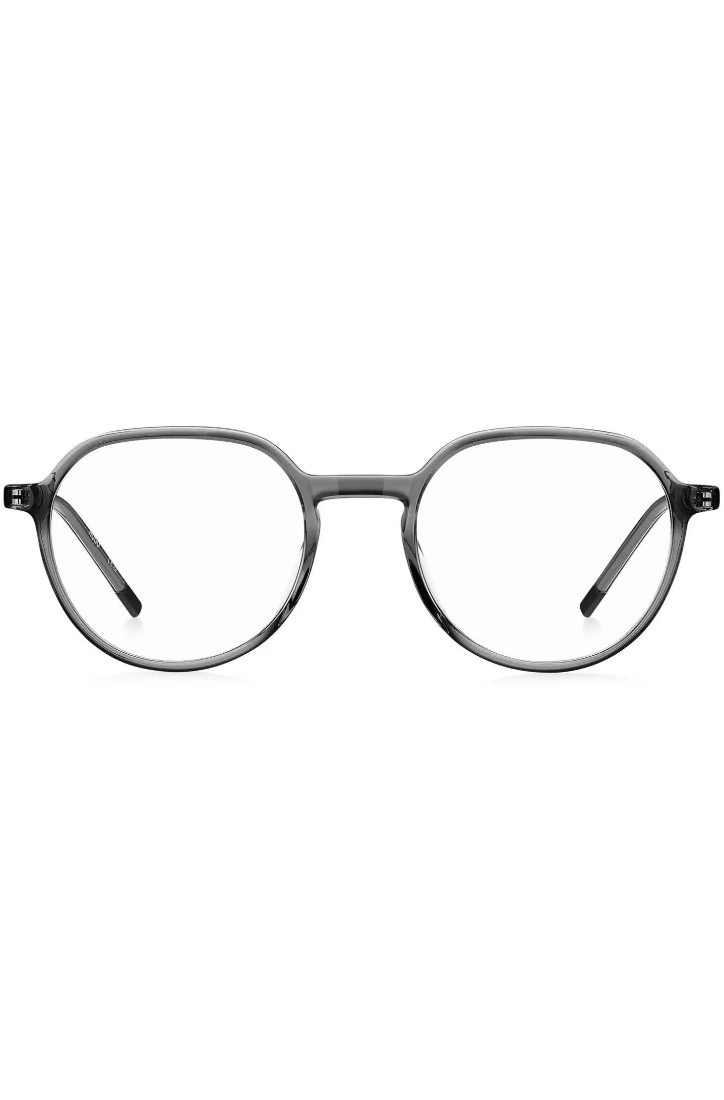 Grey-acetate optical frames with metal temples