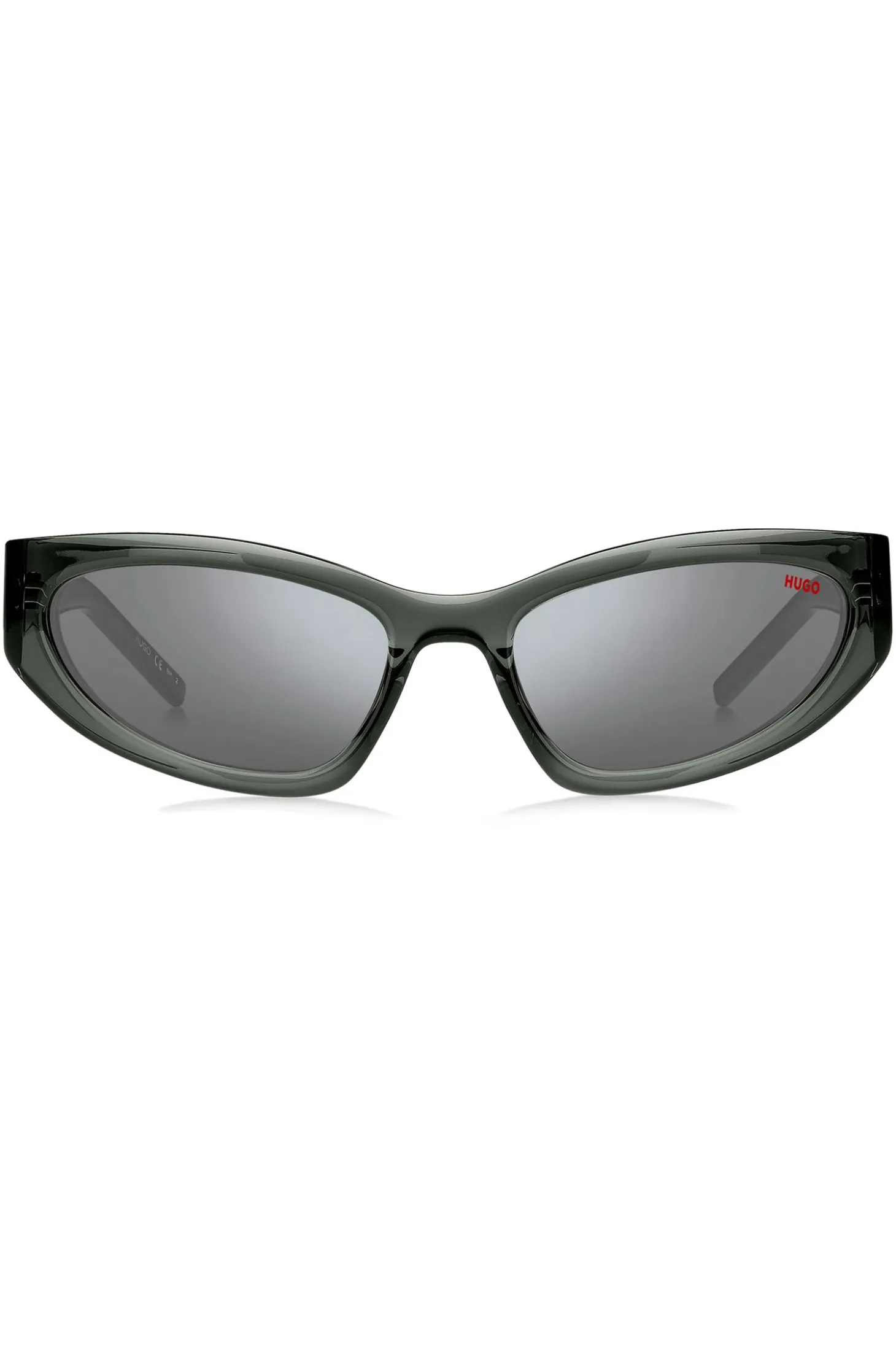 Grey-acetate sunglasses with 3D monogram