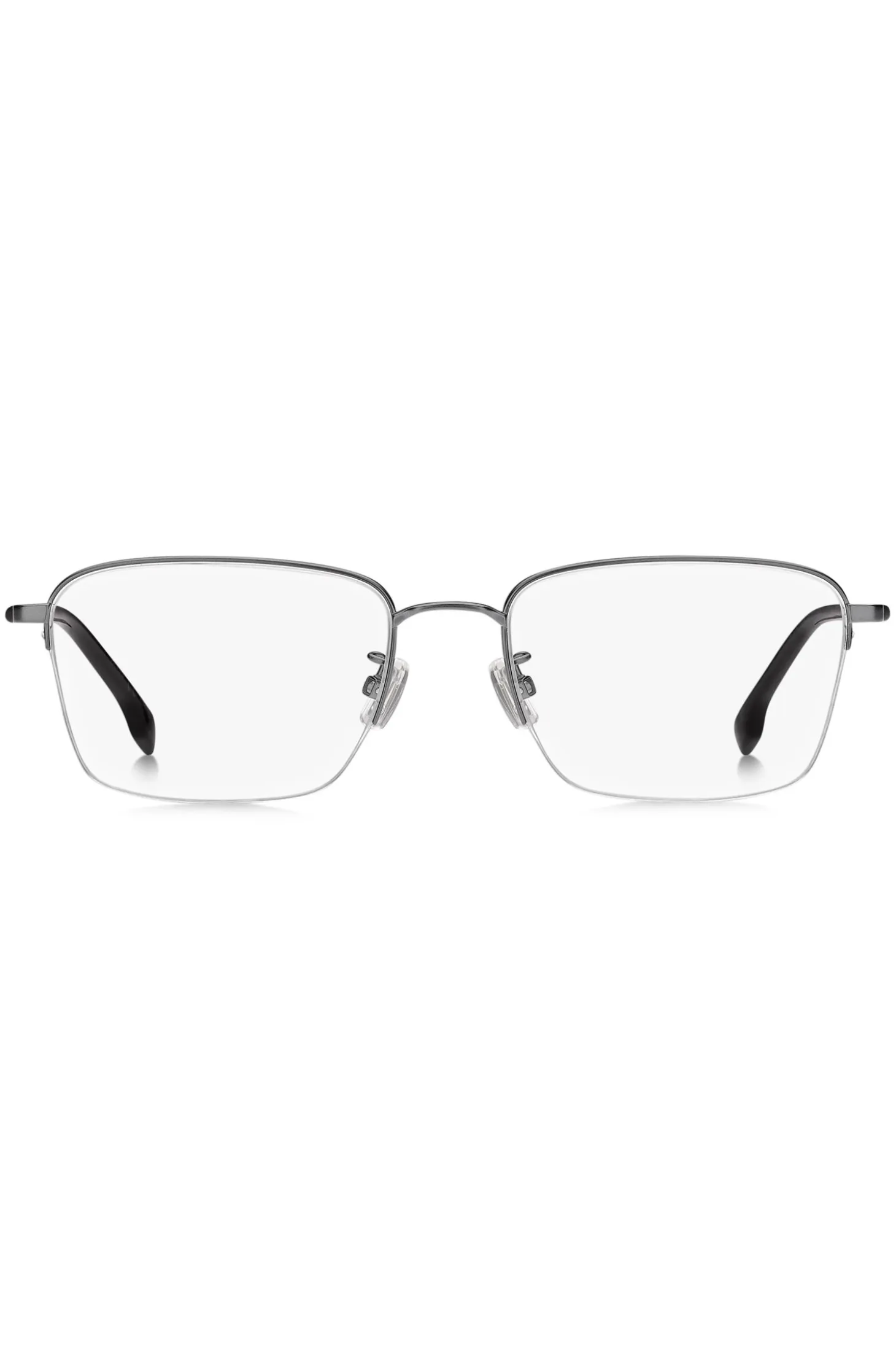 Half-rim optical frames with tubular temples