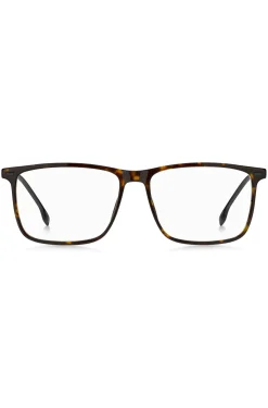 Havana-acetate optical frames with black-steel temples