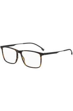 Havana-acetate optical frames with black-steel temples
