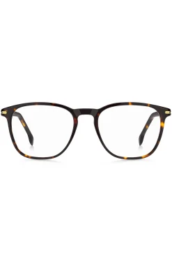 Havana-acetate optical frames with gold-tone hardware