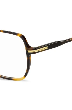 Havana-acetate optical frames with rose-gold-tone detail