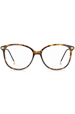 Havana-acetate optical frames with gold-tone temples