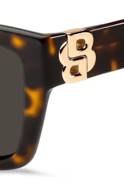 Havana-acetate sunglasses with Double B monogram