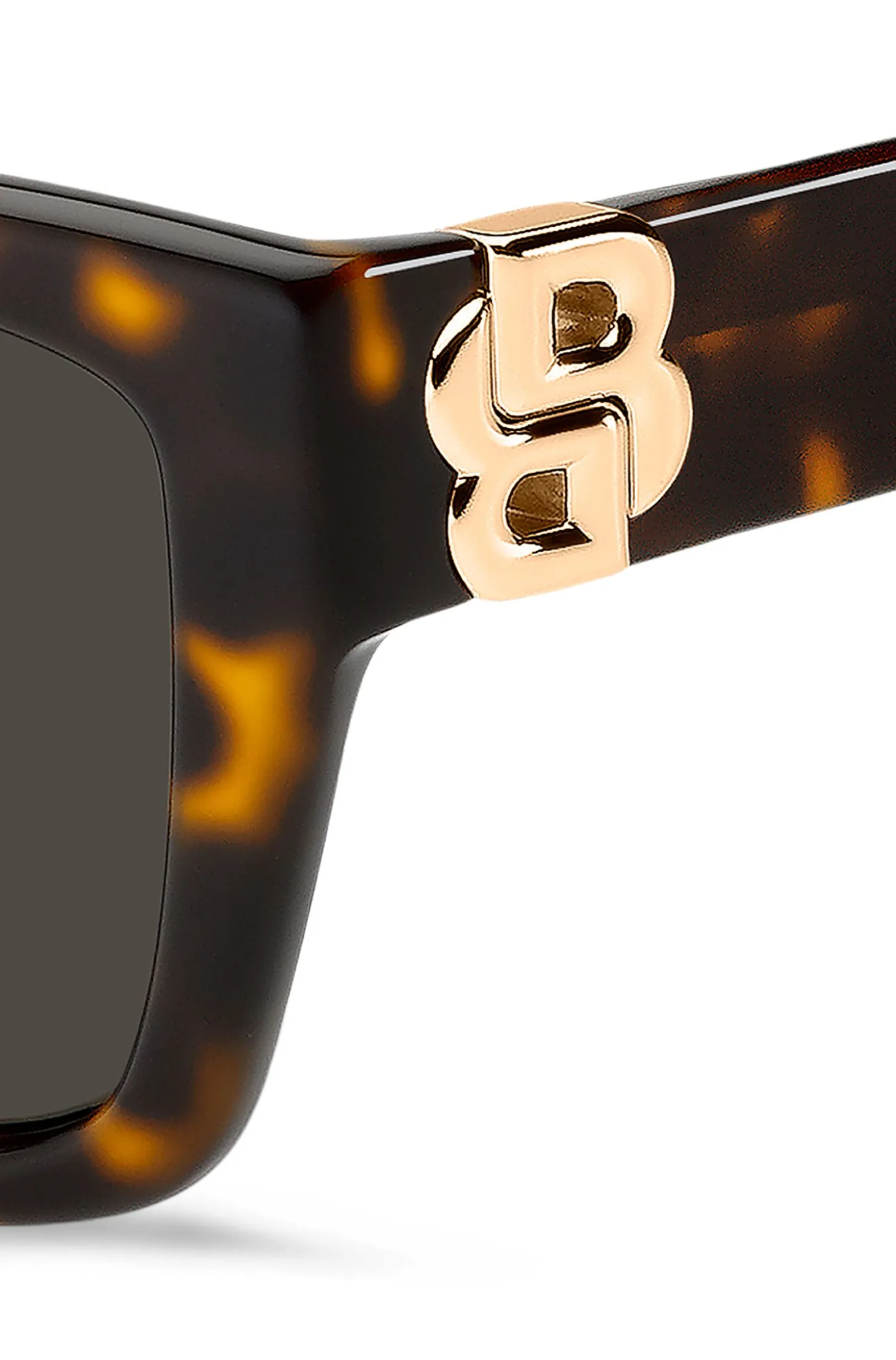 Havana-acetate sunglasses with Double B monogram