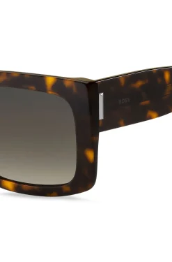 Havana bio-acetate sunglasses with signature hardware