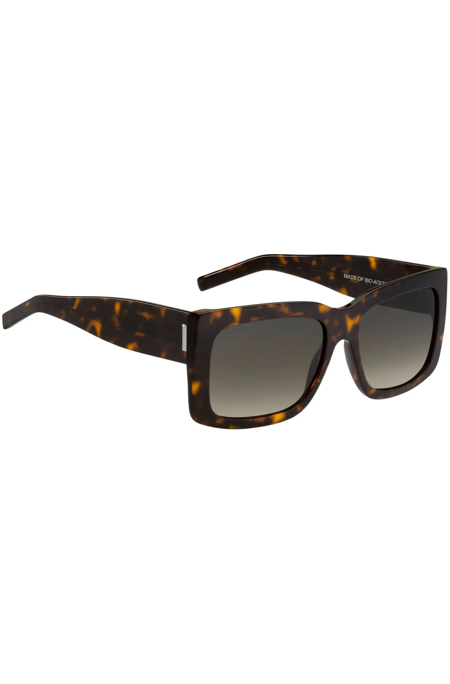 Havana bio-acetate sunglasses with signature hardware