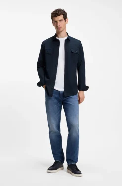 Heritage casual-fit shirt in compact cotton poplin