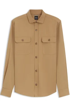 Heritage casual-fit shirt in compact cotton poplin