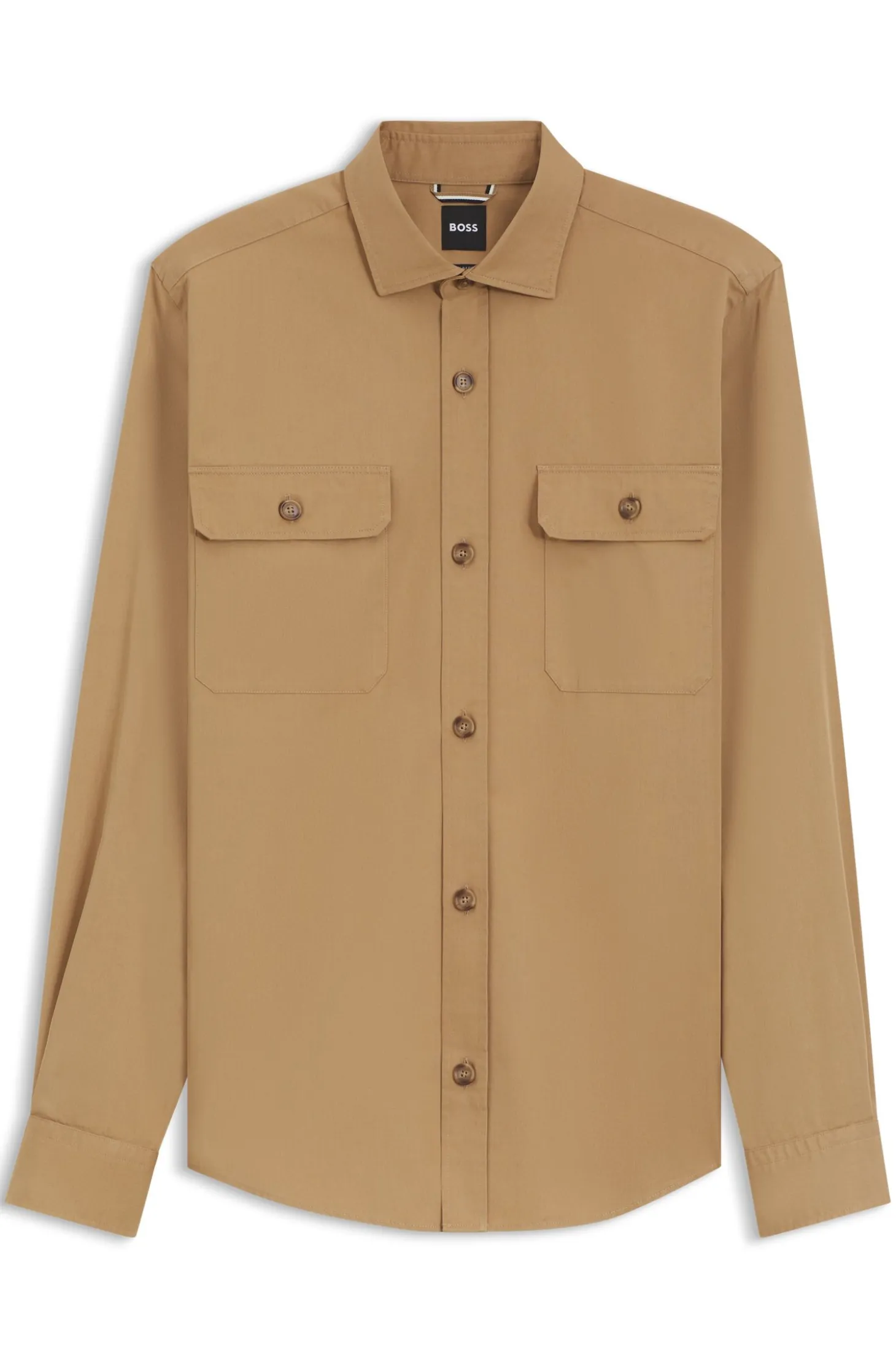 Heritage casual-fit shirt in compact cotton poplin