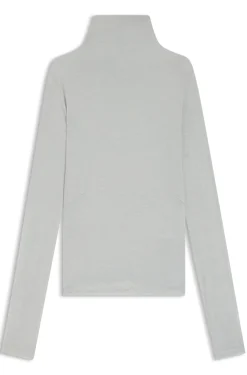 High-neck top in soft jersey